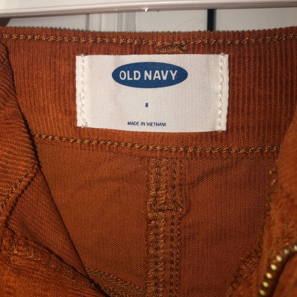 Old Navy pumpkin color corduroy mini skirt size 8 - Picture 2 of 3